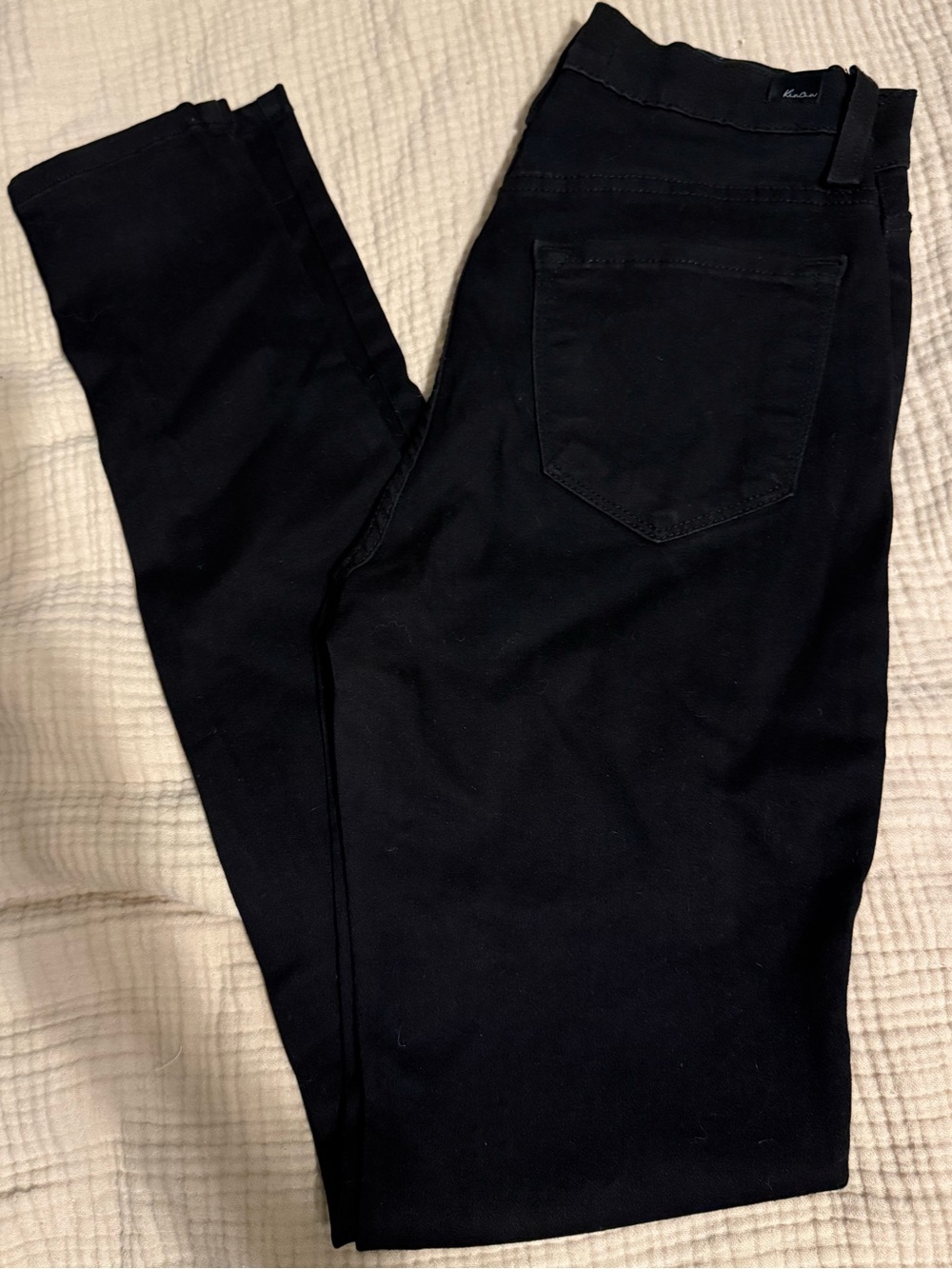 KanCan Black Stretch Pants with Label Detail